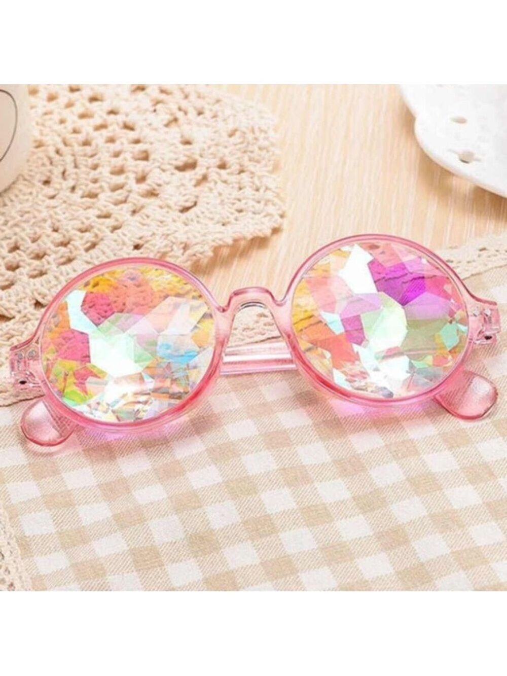 Sunglasses Kaleidoscope Rainbow Prism glasses - Picture 3 of 7